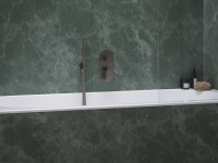 Встраиваемый смеситель для душа и ванны Ravak Eleganta EL 068.20BLM.O3 матовый черный