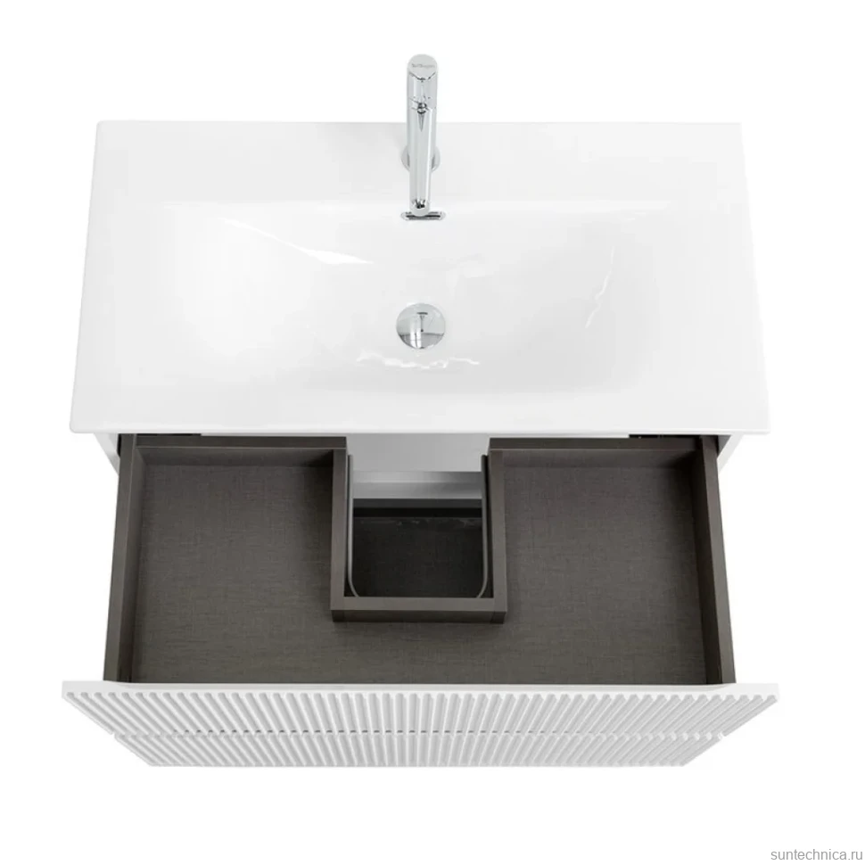 Мебель для ванной комнаты BelBagno Uno-mini 100 подвесная, 2 ящика, bianco opaco
