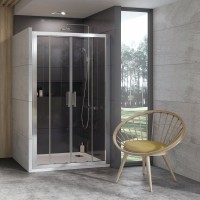 Душевая дверь в нишу Ravak 10° 10DP4-120 Transparent, профиль сатин