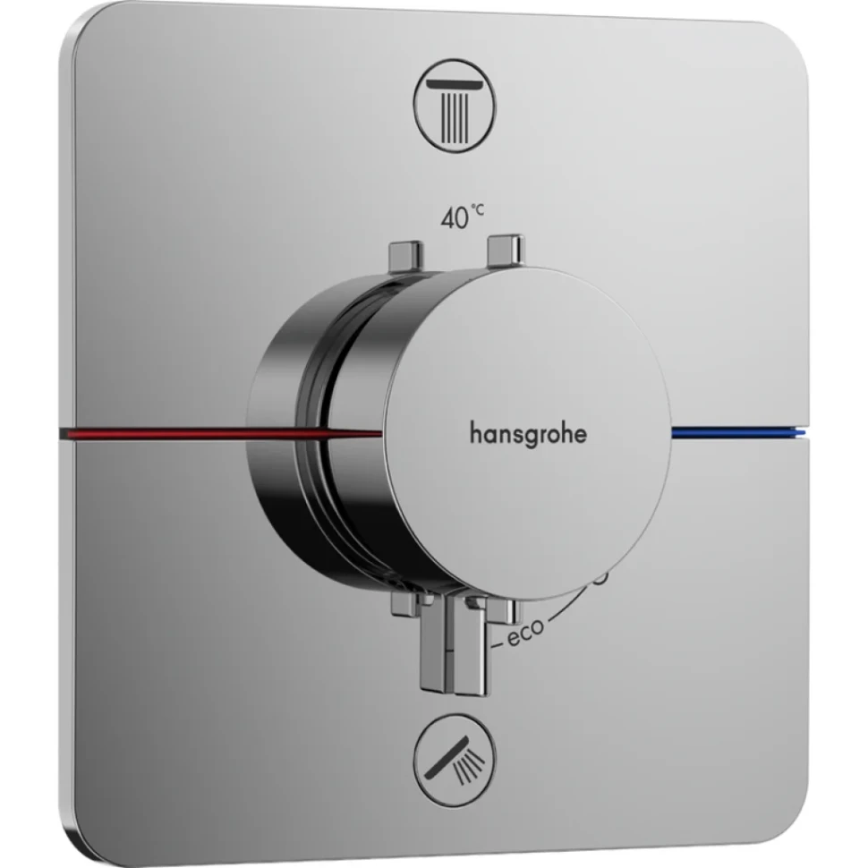 Термостатический смеситель встраиваемый Hansgrohe ShowerSelect Comfort Q 15583000 С ВНУТРЕННЕЙ ЧАСТЬЮ, хром