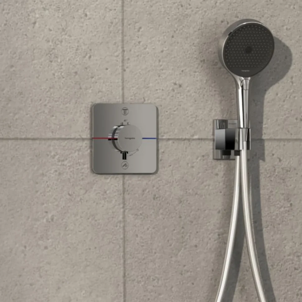 Термостатический смеситель встраиваемый Hansgrohe ShowerSelect Comfort Q 15583000 С ВНУТРЕННЕЙ ЧАСТЬЮ, хром