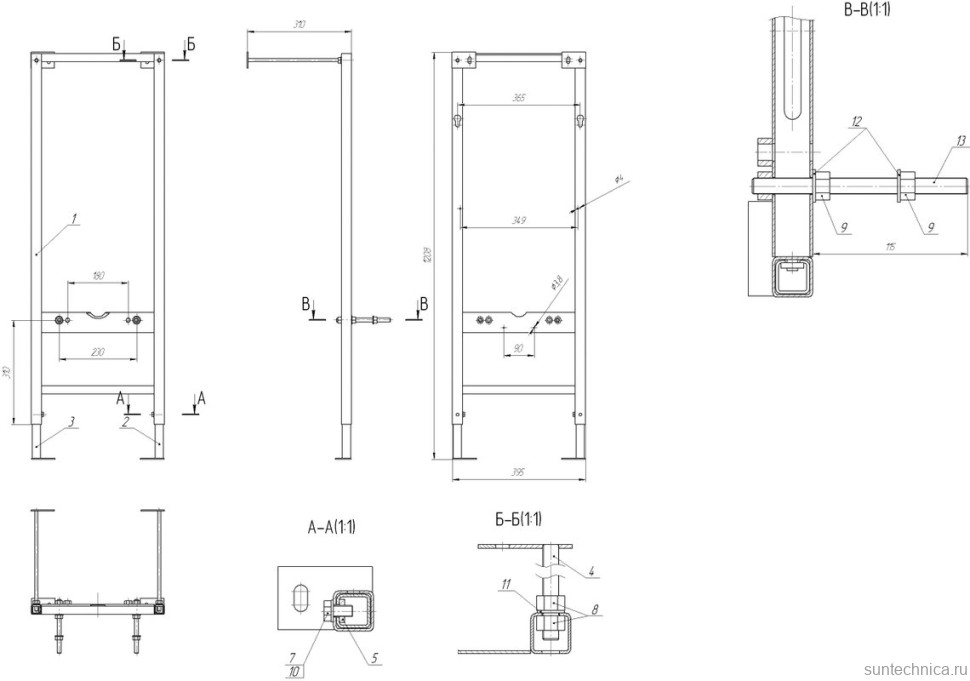 Система инсталляции для унитазов Cersanit Vector S-IN-MZ-VECTOR