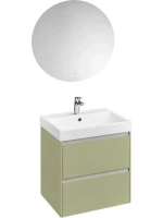 Мебель для ванной комнаты Roca Ona Olive 60 оливковая матовая, раковина ZRU9307561