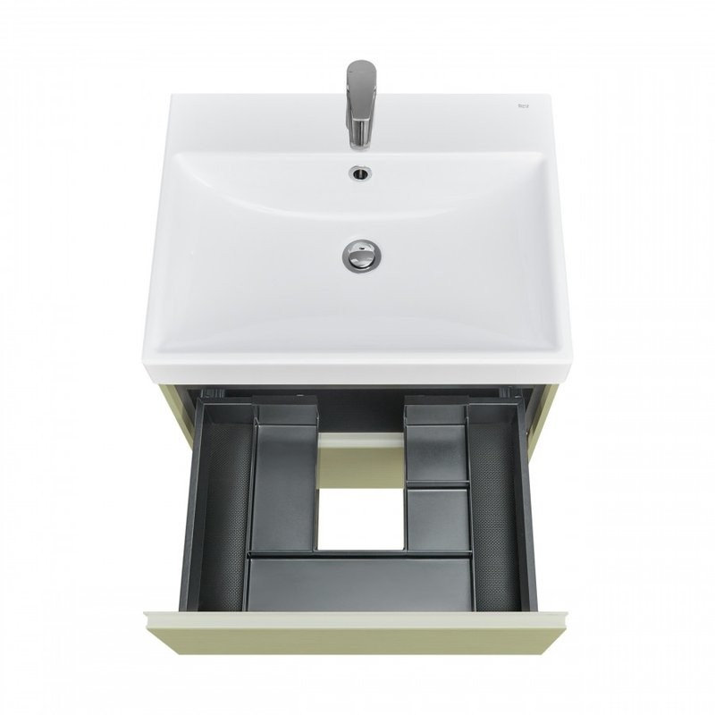 Мебель для ванной комнаты Roca Ona Olive 60 оливковая матовая, раковина ZRU9307561