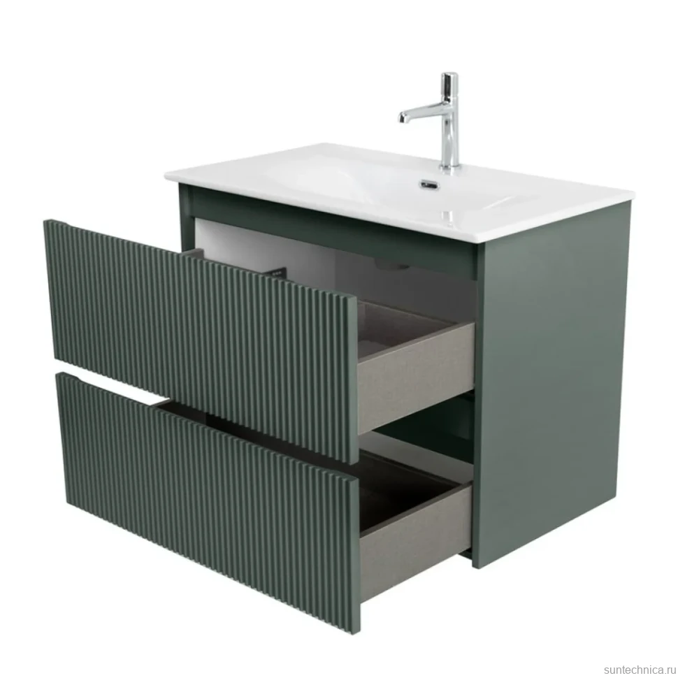 Тумба с раковиной BelBagno Uno 90 подвесная, 2 ящика, матовая еловая