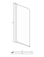 Шторка на ванну Azario MERRIT NF6211, 70 см