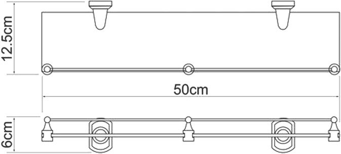 Полка Wasserkraft Oder K-3044 с бортиком