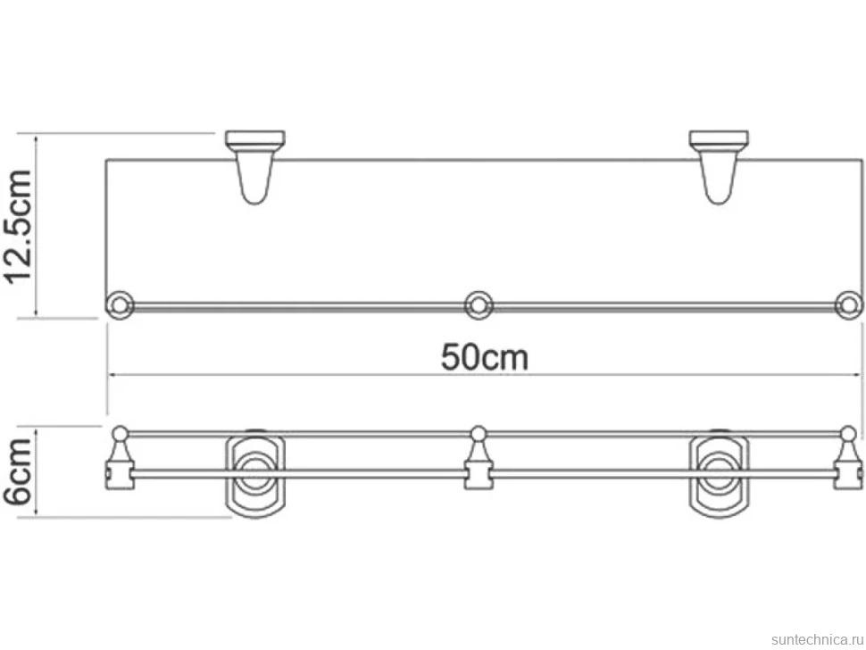 Полка Wasserkraft Oder K-3044 с бортиком