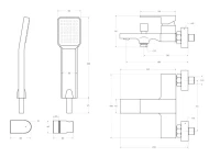 Смеситель для ванны с душем BelBagno Romano ROM-VASM-CRM хром, с душевым гарнитуром