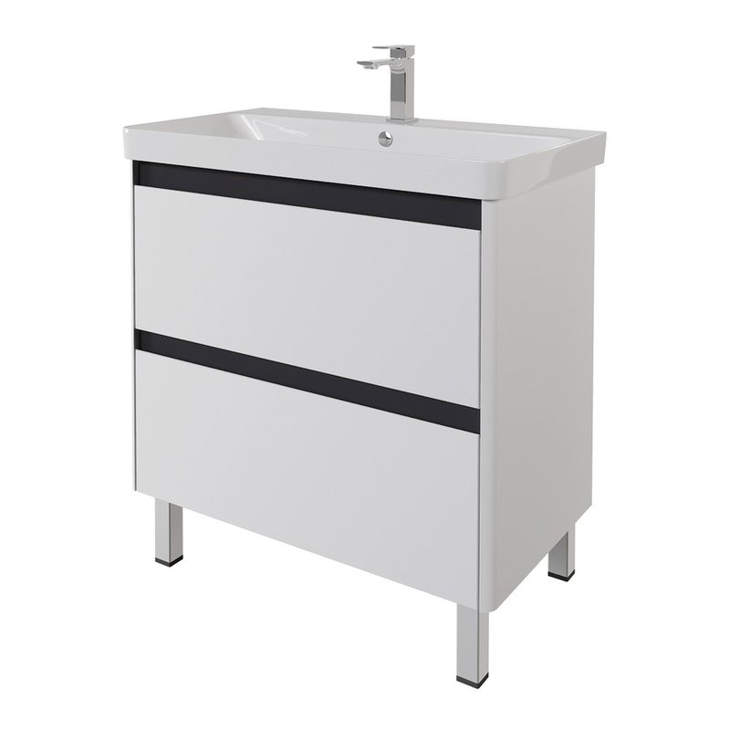 Тумба под раковину без столешницы Dreja Luxury Plus 80 матовая белая