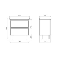 Тумба под раковину без столешницы Dreja Luxury Plus 80 матовая белая