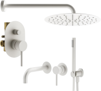 Комплект для ванной Plumberia Selection Ixo KITXO15BO210 С ВНУТРЕННЕЙ ЧАСТЬЮ, белый матовый