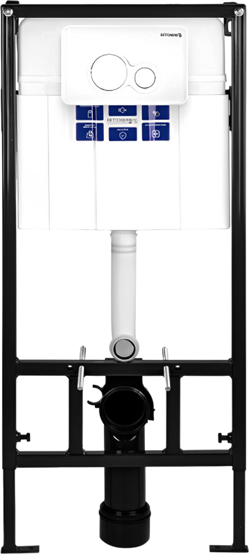 Комплект Инсталляция BETTOSERB Sava Fix Slim 40006456 + Кнопка Twin 40006457 цвет белый глянец