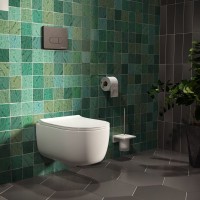 Система инсталляции для унитазов Berges Novum 040235 с кнопкой смыва, черная