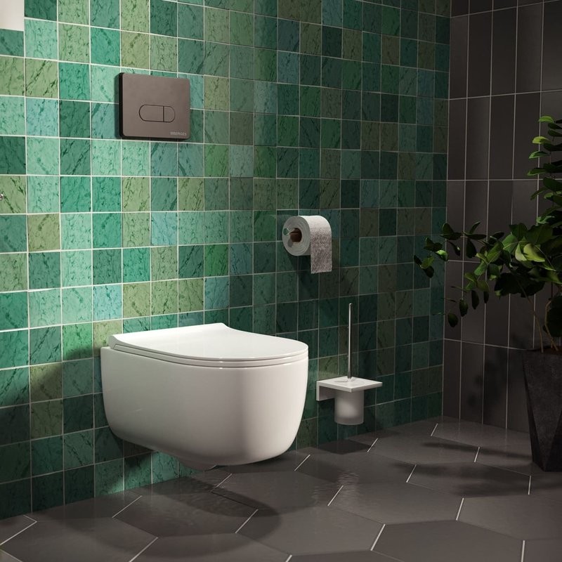 Система инсталляции для унитазов Berges Novum 040235 с кнопкой смыва, черная