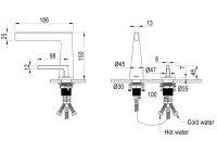 Смеситель для раковины Boheme Duo 161-GM gun metal Смеситель для раковины Boheme Duo 161-GM gun metal