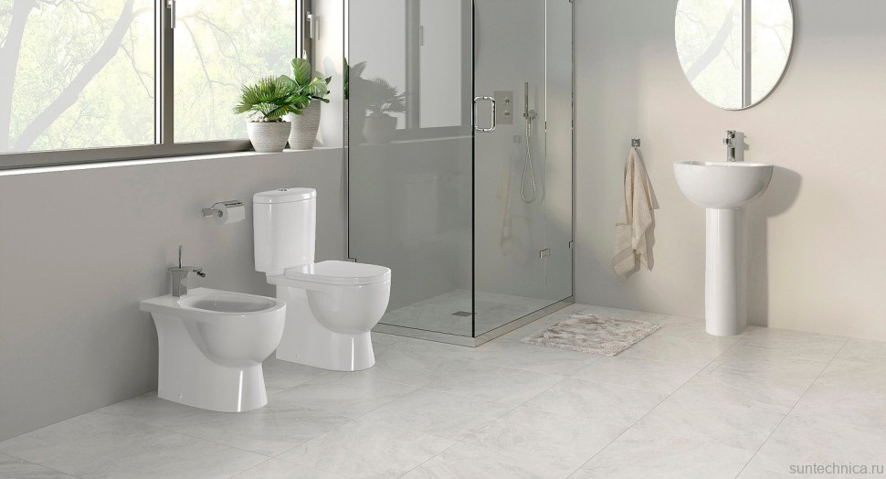 Биде напольное Sanita luxe Art BD.FS/Art/C/WHT.G/S1 глянцевое белое