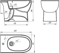 Биде напольное Sanita luxe Art BD.FS/Art/C/WHT.G/S1 глянцевое белое Биде напольное Sanita luxe Art BD.FS/Art/C/WHT.G/S1 глянцевое белое
