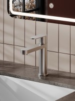 Смеситель для раковины Agger Sweet A2702122 сатин матовый Смеситель для раковины Agger Sweet A2702122 сатин матовый