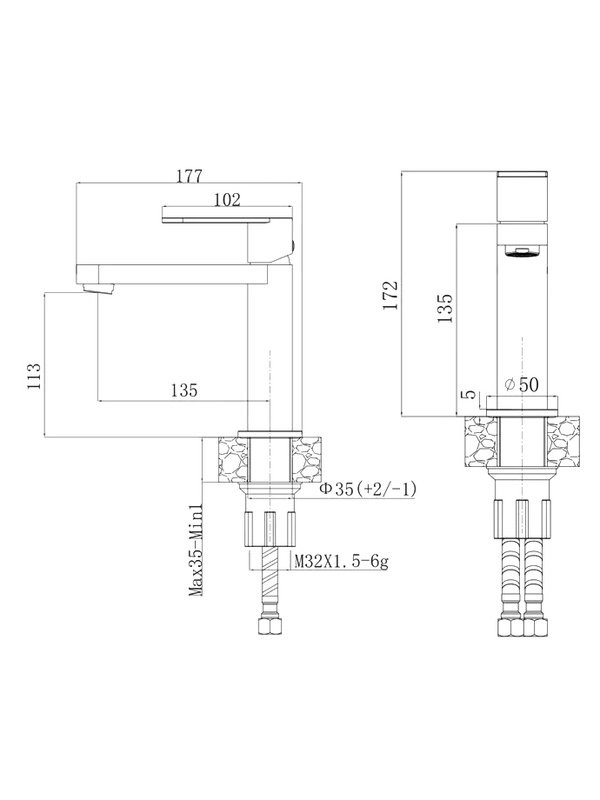 Смеситель для раковины Agger Sweet A2702122 сатин матовый