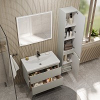 Тумба с раковиной SanStar Riana 70 подвесная, grey, раковина Фостер 70