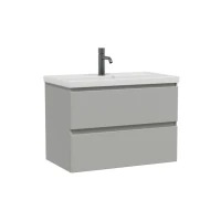Тумба с раковиной SanStar Riana 70 подвесная, grey, раковина Фостер 70