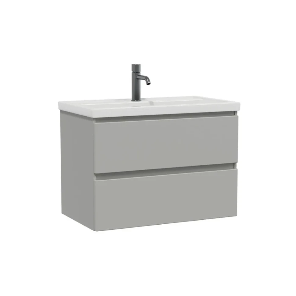 Тумба с раковиной SanStar Riana 70 подвесная, grey, раковина Фостер 70
