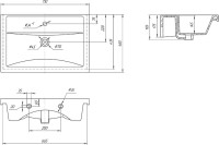 Тумба с раковиной SanStar Riana 70 подвесная, grey, раковина Фостер 70