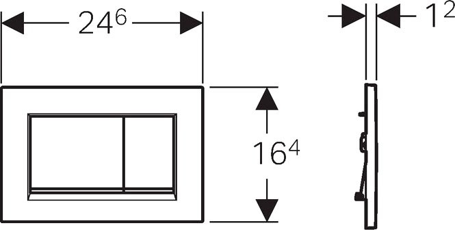 Кнопка смыва Vincea VFP-001MB матовая черная
