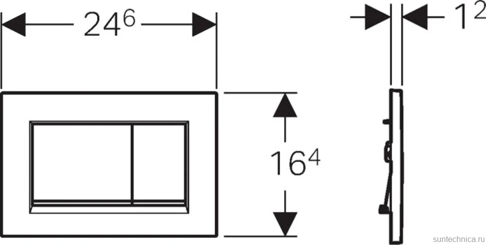 Кнопка смыва Vincea VFP-001MB матовая черная