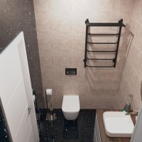 Полотенцесушитель электрический Маргроид Вид 6 СНШ R 81x50 с полкой, черный матовый