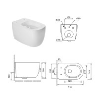 Унитаз подвесной Grossman GR-4402Q с микролифтом, белый глянец