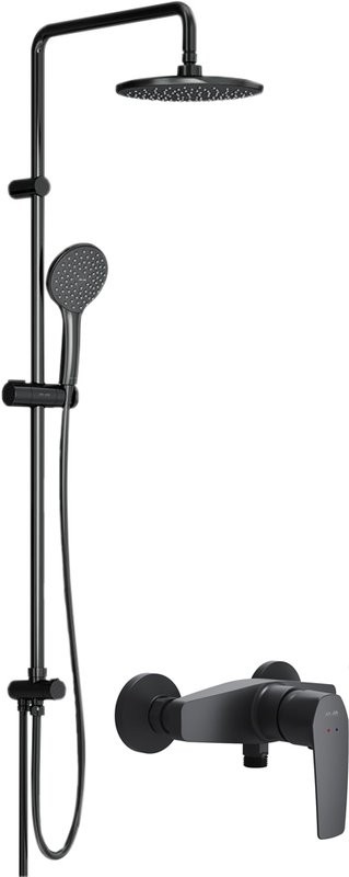 Душевая стойка AM.PM Gem F0790022 + Смеситель для душа AM.PM Gem F90A20022 черный