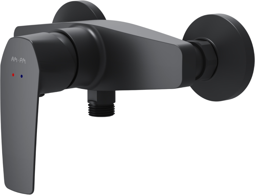 Душевая стойка AM.PM Gem F0790022 + Смеситель для душа AM.PM Gem F90A20022 черный