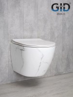 Унитаз подвесной GID Convexo Ws2198 безободковый, с микролифтом, под глянцевый камень