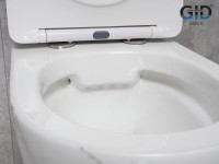 Унитаз подвесной GID Convexo Ws2198 безободковый, с микролифтом, под глянцевый камень