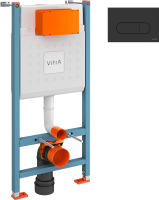 Система инсталляции для унитазов VitrA V-Fix Core 732-5800-01 с кнопкой смыва Root Square 740-2211 черной матовой
