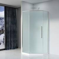 Душевой уголок Black&White Stellar Wind S815 CF 90х90, профиль хром, стекло матовое