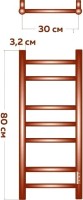Полотенцесушитель электрический Bauedge Stil R 30х80, белый полуматовый