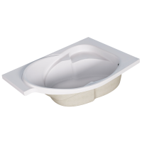 Акриловая ванна 1MarKa Ergonomika R Премиум 175x110 см, угловая, правая, пристенная, белая, асимметричная, с каркасом, с экраном, с сиденьем, со сливом-переливом