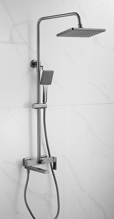 Душевая стойка BELZ B24613-3 вороненая сталь