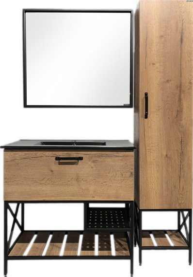 Зеркало Comforty Бредфорд 90 черное