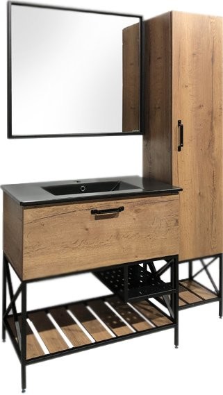 Зеркало Comforty Бредфорд 90 черное