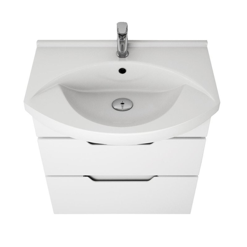 Тумба с раковиной Dreja Laguna Plus 75 подвесная, белый глянец