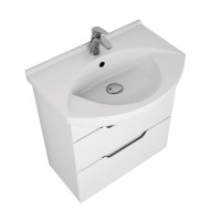 Тумба с раковиной Dreja Laguna Plus 75 подвесная, белый глянец