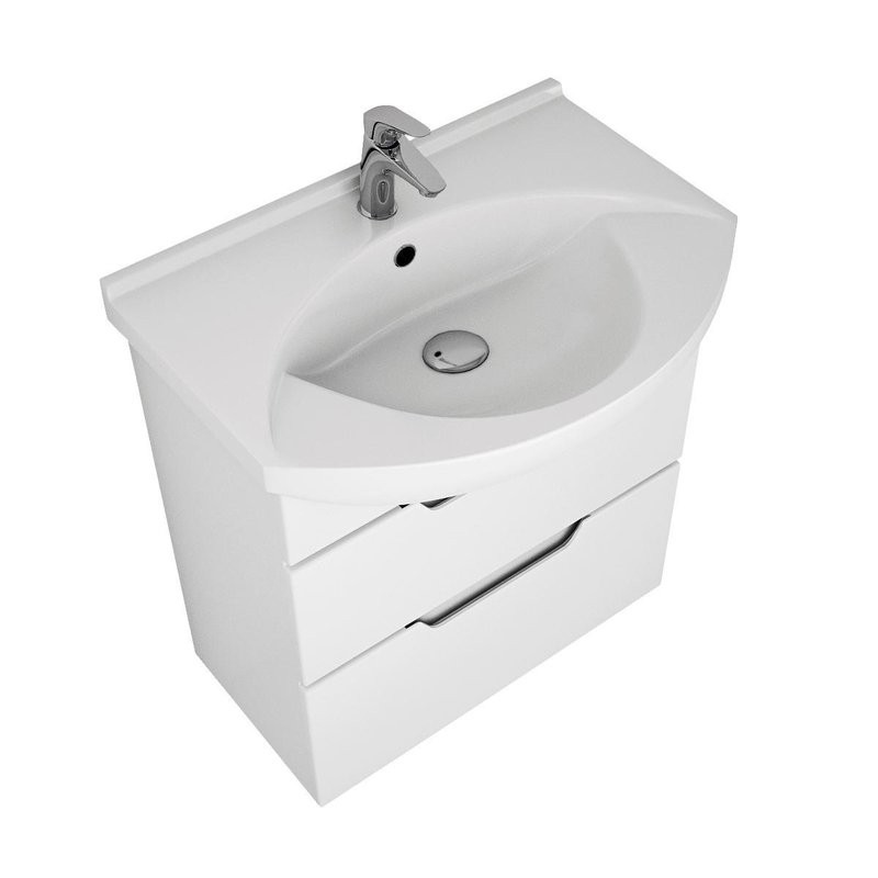 Тумба с раковиной Dreja Laguna Plus 75 подвесная, белый глянец