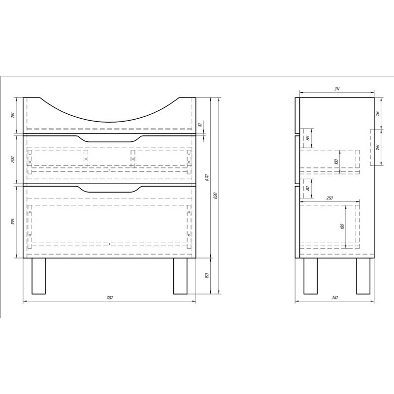 Тумба с раковиной Dreja Laguna Plus 75 подвесная, белый глянец