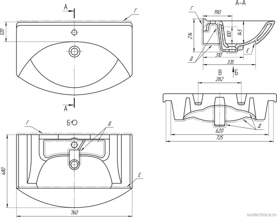 Тумба с раковиной Dreja Laguna Plus 75 подвесная, белый глянец