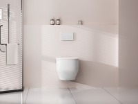 Унитаз подвесной Abber Rechteck AC1218 безободковый, с микролифтом, белый