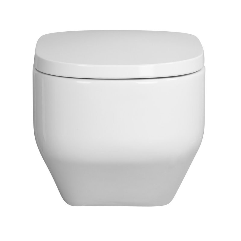 Унитаз подвесной Abber Rechteck AC1218 безободковый, с микролифтом, белый